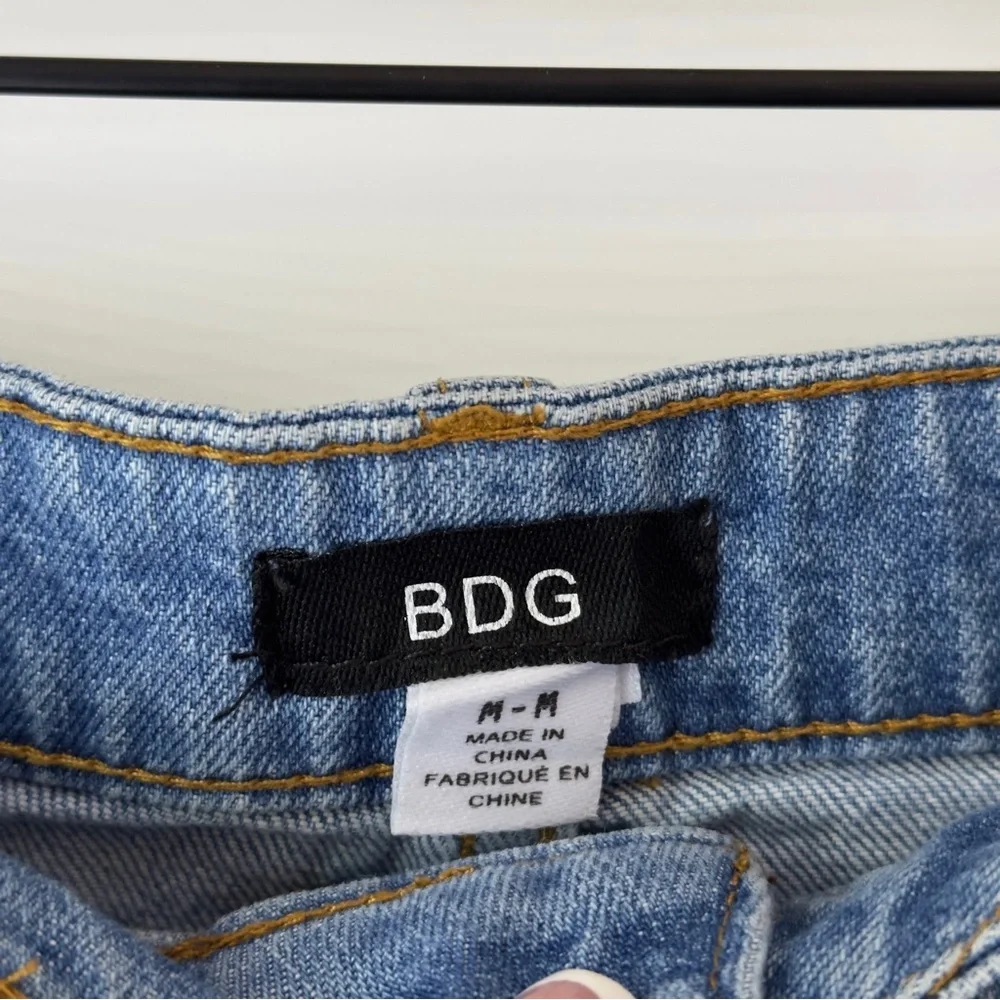 Urban Outfitters BDG Cutoff‎ Denim Mini Skirt Light Wash Raw Hem Medium